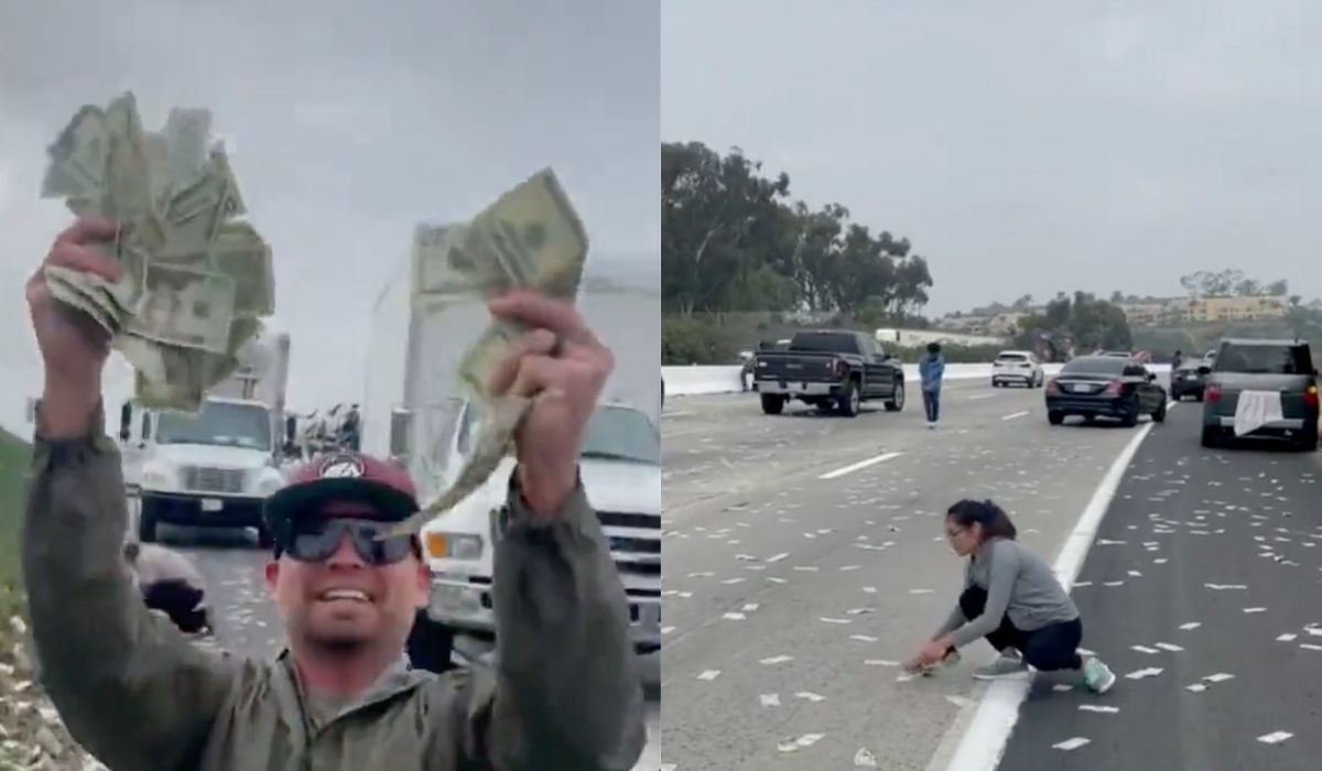 USA: policja prosi o oddawanie dolarów, które wypadły z furgonetki na autostradzie