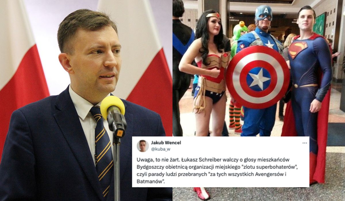 Poseł Schreiber w trosce o głosy mieszkańców Bydgoszczy obiecał im "zlot superbohaterów"