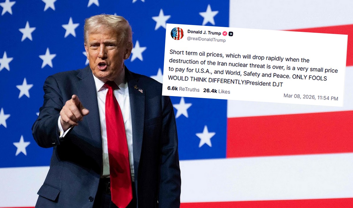 Donald Trump uważa, że wzrost cen ropy to niska cena za pokój na świecie 