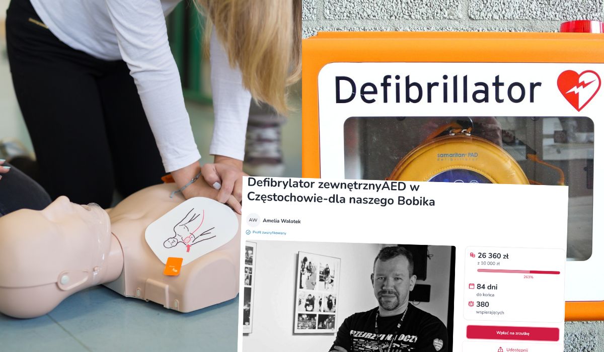 Częstochowa: chcieli upamiętnić śmierć ratownika zrzutką na AED, uzbierano ponad 260% kwoty