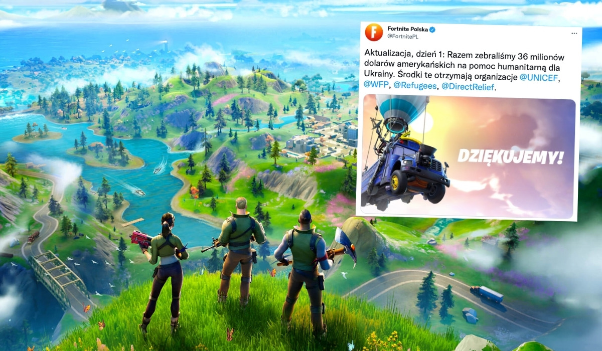 Fortnite w jeden dzień zebrało dla Ukrainy 36 milionów dolarów