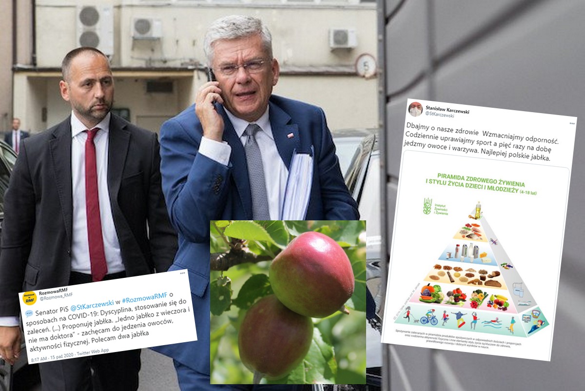 Karczewski zaleca profilaktykę wobec pandemii: "jedno jabłko z wieczora i nie ma doktora"