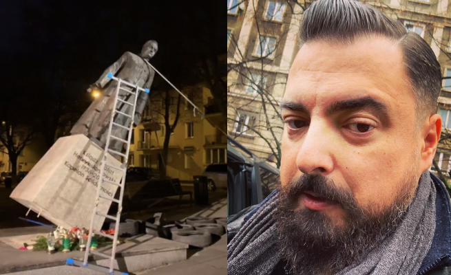 Sekielski tłumaczy się z nagrania przewrócenia pomnika: nie wiedziałem, co się wydarzy