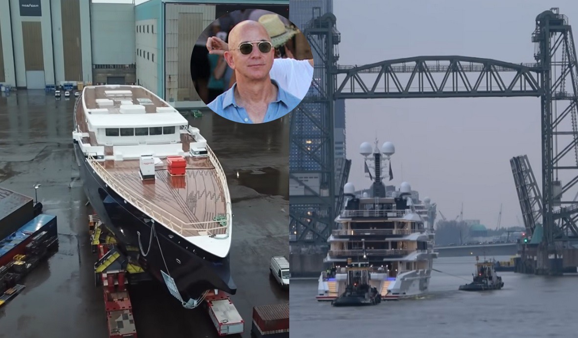 Gigajacht Bezosa za pół miliarda dolarów jednak nie wypłynie w morze, bo firma odmówiła rozbiórki zabytkowego mostu