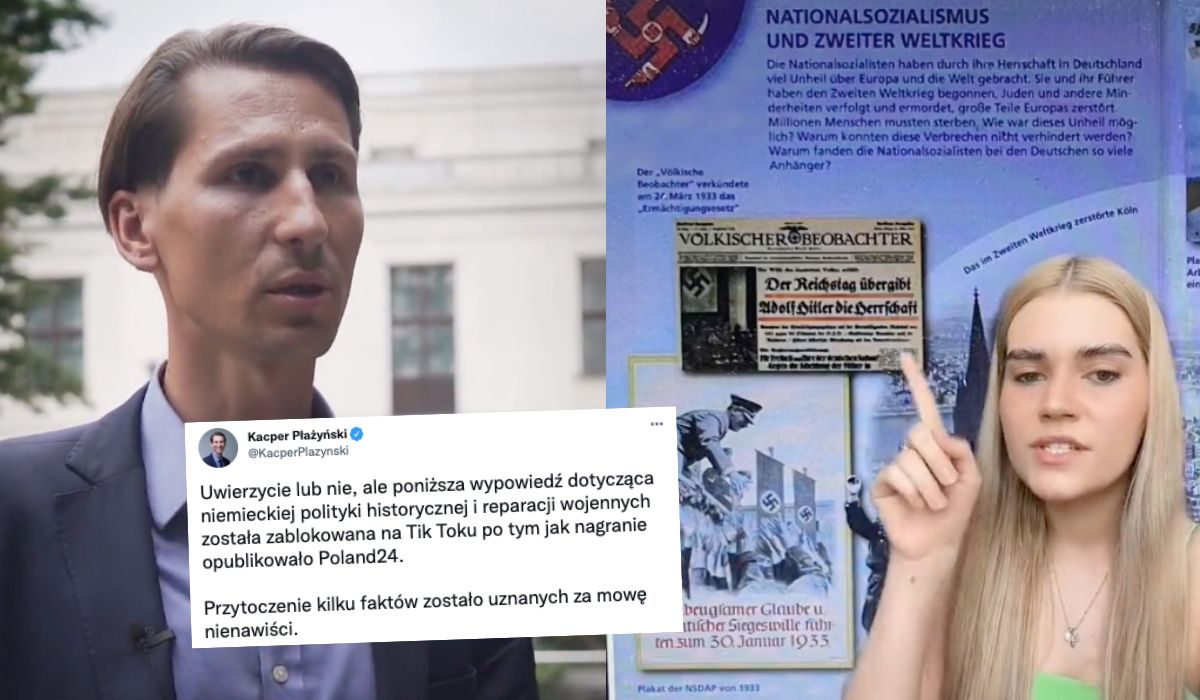 TikTokerka, która uczyła się w niemieckiej szkole, wyjaśnia Kacpra Płażyńskiego z PiS i jego ściemy, że Niemcy nie uczą o wojnie