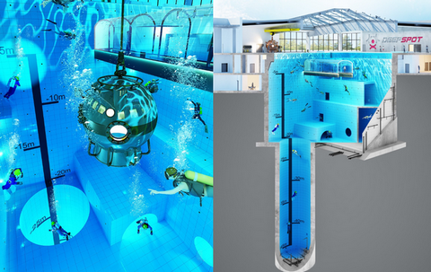 Pod Warszawą powstaje najgłębszy basen na świecie. Będzie miał 45 metrów głębokości