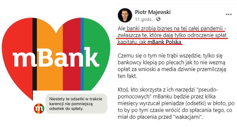 Majewski: banki nieźle zarobią na pandemii, "chociaż nie nazywajcie tego pomocą"