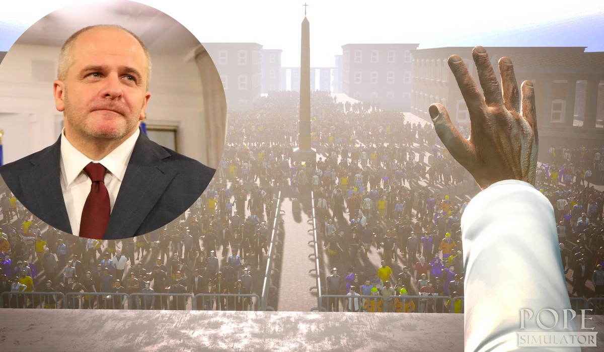 Z jakiegoś powodu scenariusz do gry "symulator papieża" napisał poseł KO