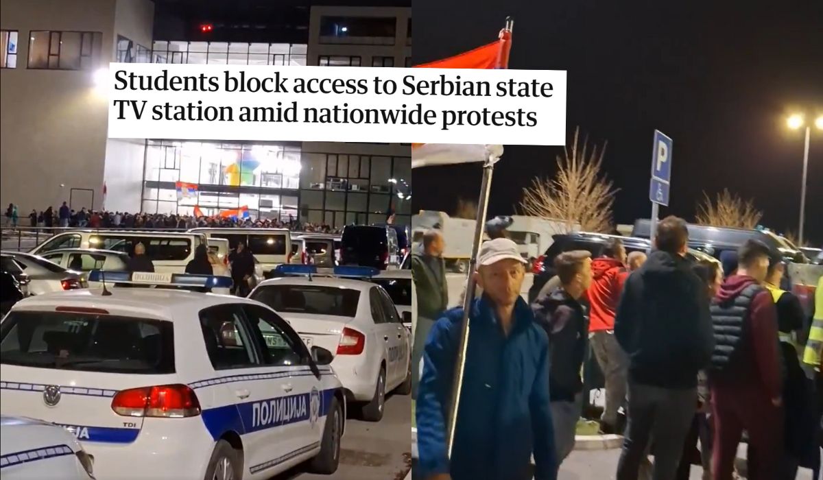 Serbia: studenci opanowali budynek telewizji, prezydent pomimo licznych protestów nie zamierza ustąpić