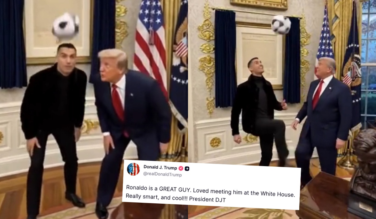 Trump wzorem Adriana Polaka też wrzucił fejka z piłkarską gwiazdą, ale z Ronaldo