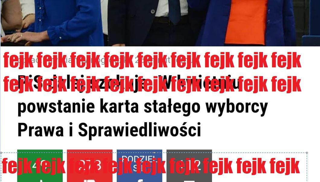 Fejk: "powstanie karta stałego wyborcy PiS", bzdurna wiadomość krąży wśród sympatyków KOD
