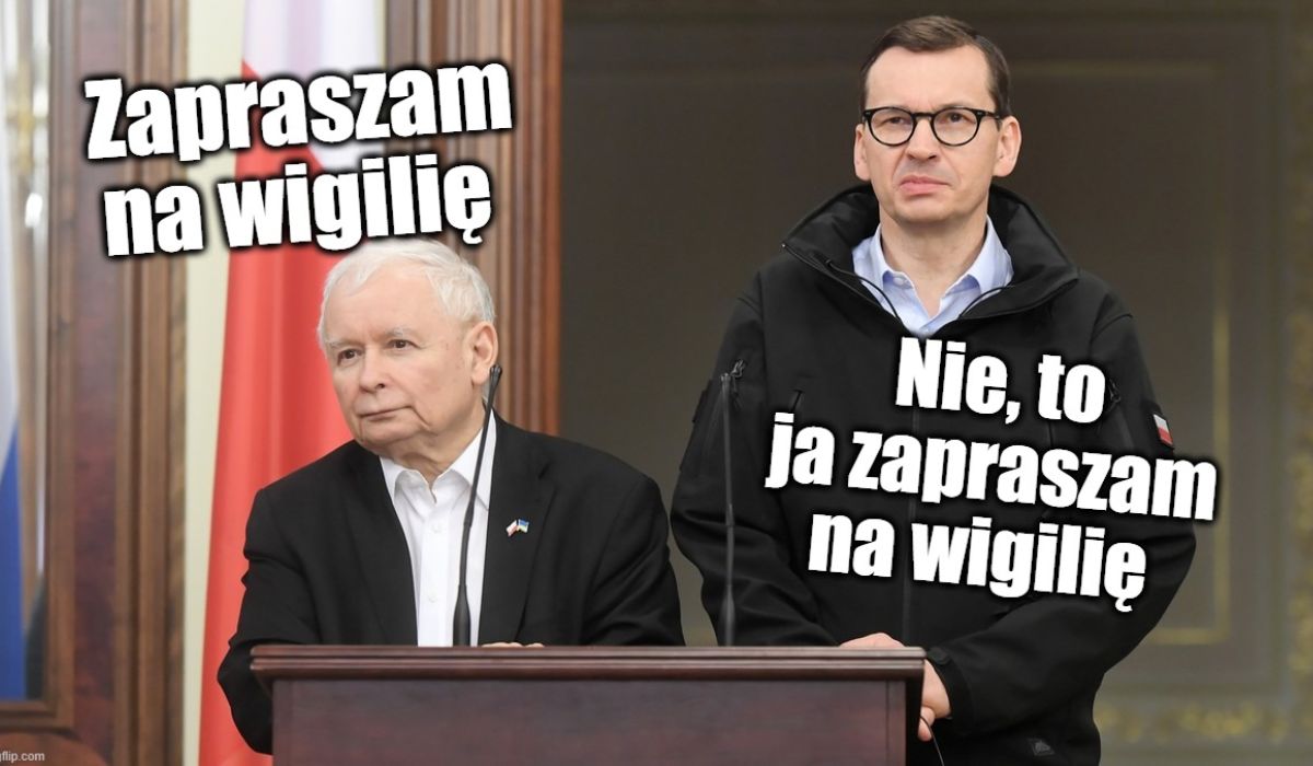Onet: nastroje w PiS są tak napięte, że Morawiecki i jego harcerze organizują sobie osobną wigilię bez prezesa