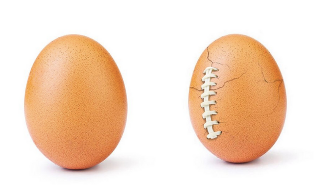 Rekordowe jajko z Instagrama bohaterem reklamy Hulu