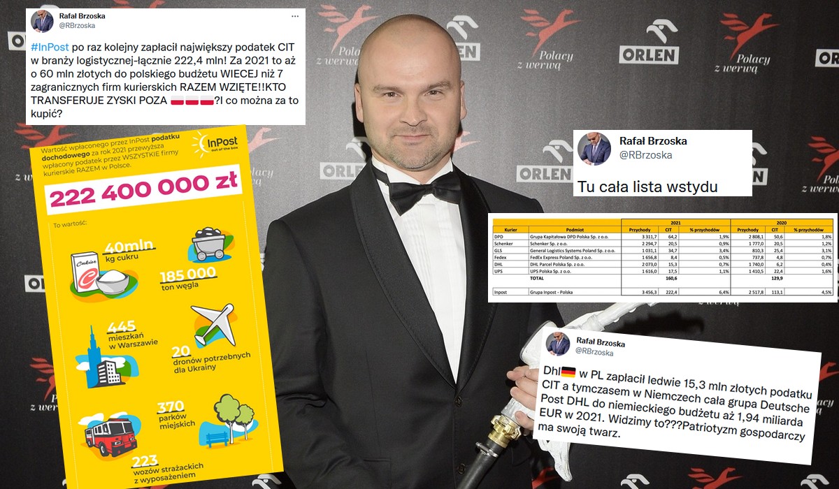 Rafał Brzoska zaczął walkę z konkurencją, która prawie nie płaci w Polsce podatków, opublikował "listę wstydu"