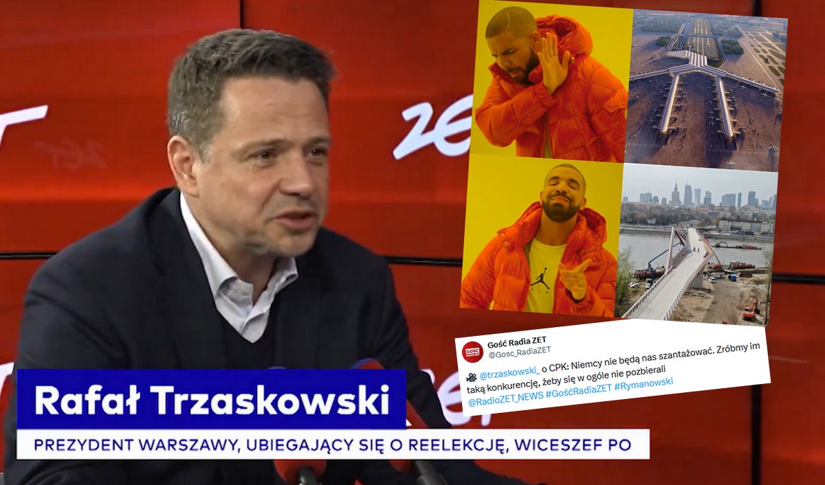 Trzaskowski: Niemcy nie będą nas szantażować, zróbmy im konkurencję Okęciem i Modlinem