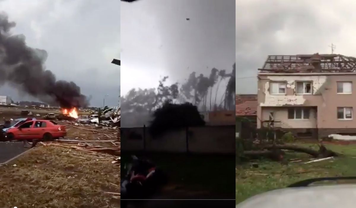 Nagrania tornada na Morawach, ponad 200 osób rannych