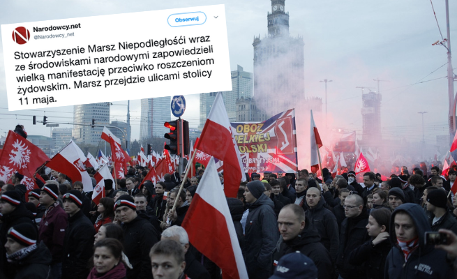 Narodowcy zapowiadają wielkie protesty w maju przeciwko "żydowskim roszczeniom"