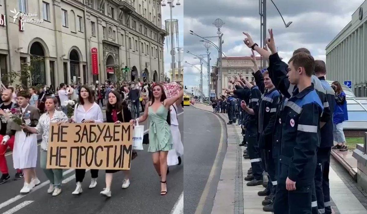 Nagrania z Białorusi: trwa próba sił, konflikt władza-obywatele wchodzi w kluczową fazę