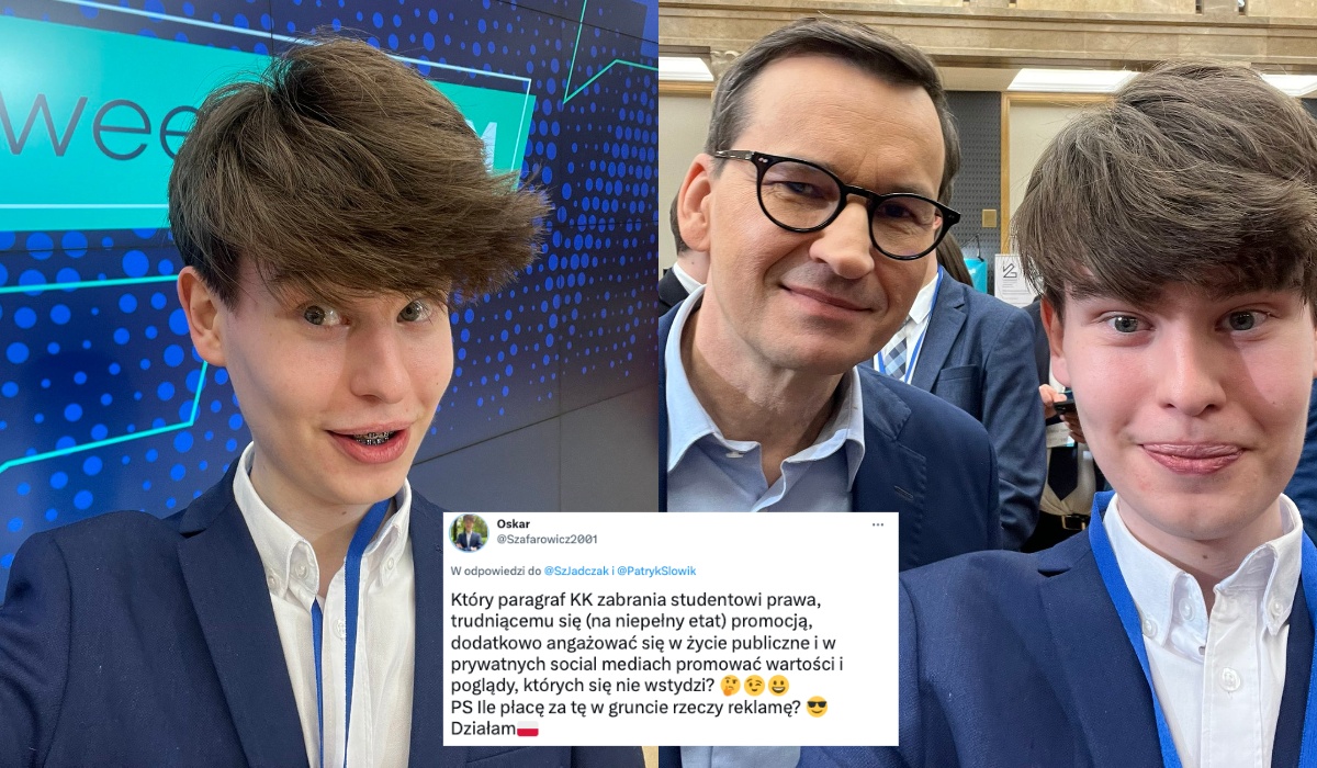 Oskar Szafarowicz znany z chwalenia PiS na TikToku dostał posadę w Krajowym Zasobie Nieruchomości xD