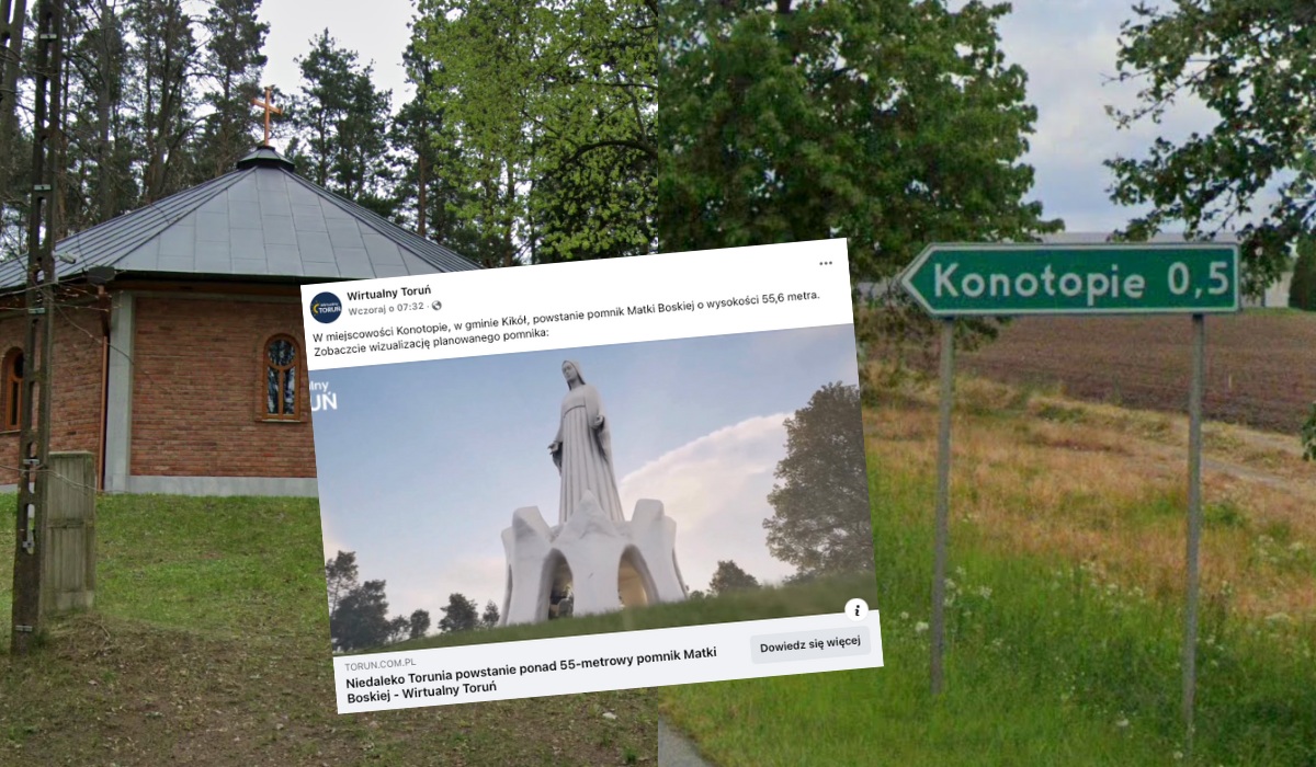 Pod Toruniem powstanie tak wielka Matka Boska, że mogłaby walczyć z Godzillą