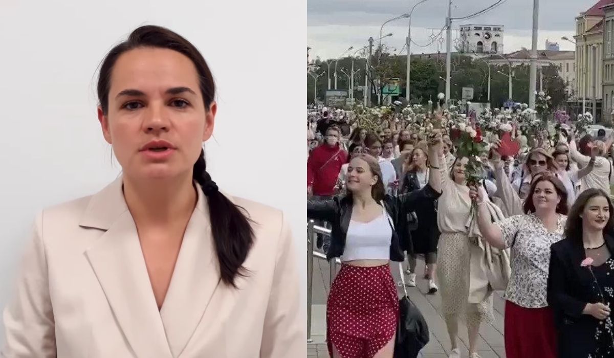 Cichanouska, liderka białoruskiej opozycji, wzywa do protestów, ale pokojowych