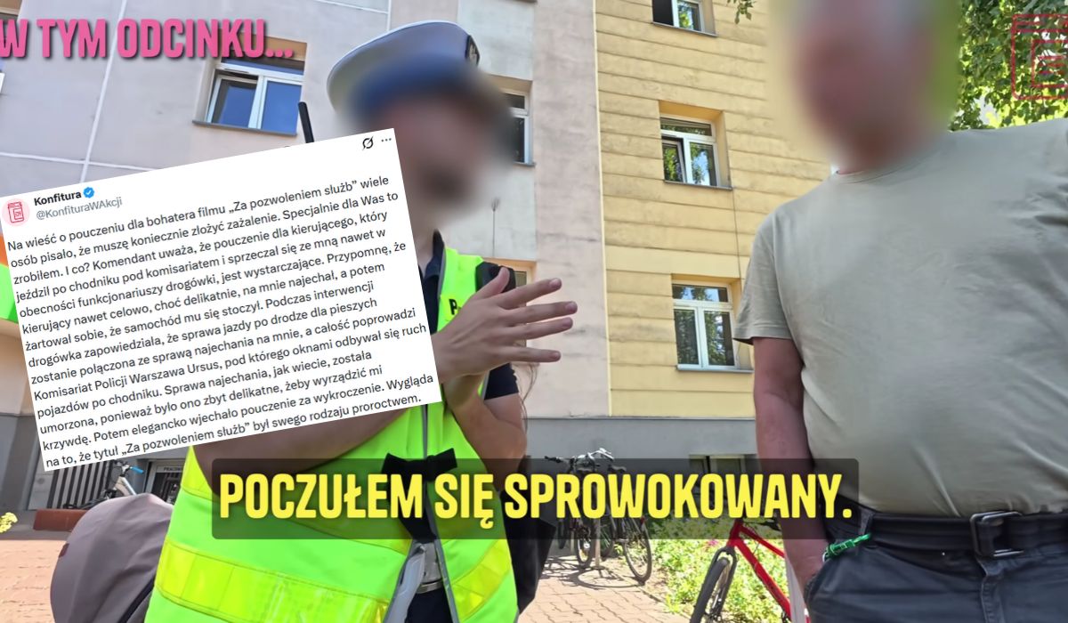 Policja upiera się, że najechanie na Konfiturę i używanie samochodu jako broni nie zasługuje na karę