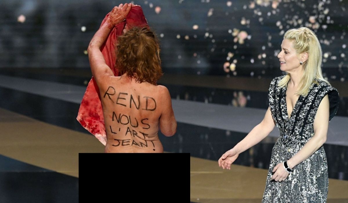 Francja: podczas rozdania Cezarów jedna z aktorek na golasa prosiła o wsparcie sektora kultury