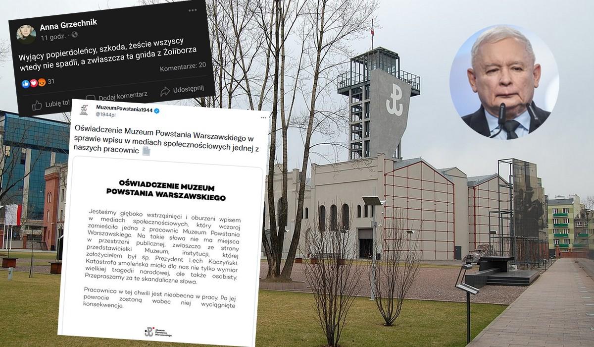 Pracownica Muzeum Powstania Warszawskiego, która pisała o "gnidzie z Żoliborza", poniesie konsekwencje