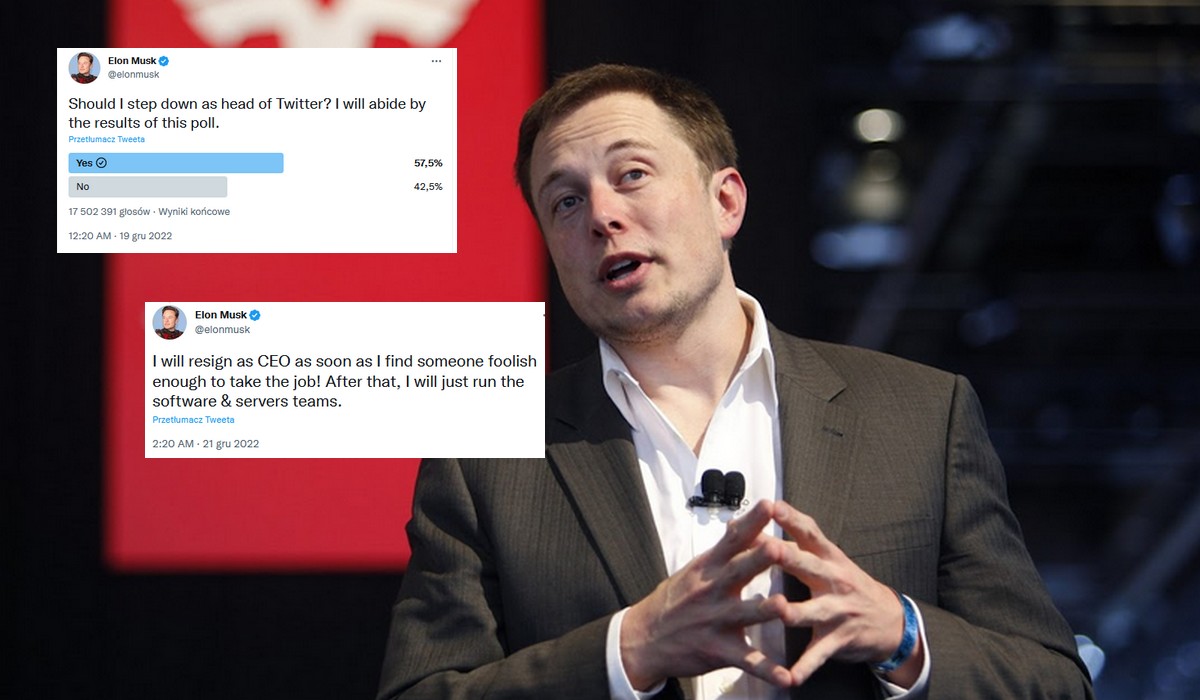 Musk obiecuje, że przestanie szefować Twitterowi, musi znaleźć tylko kogoś "odpowiednio głupiego"