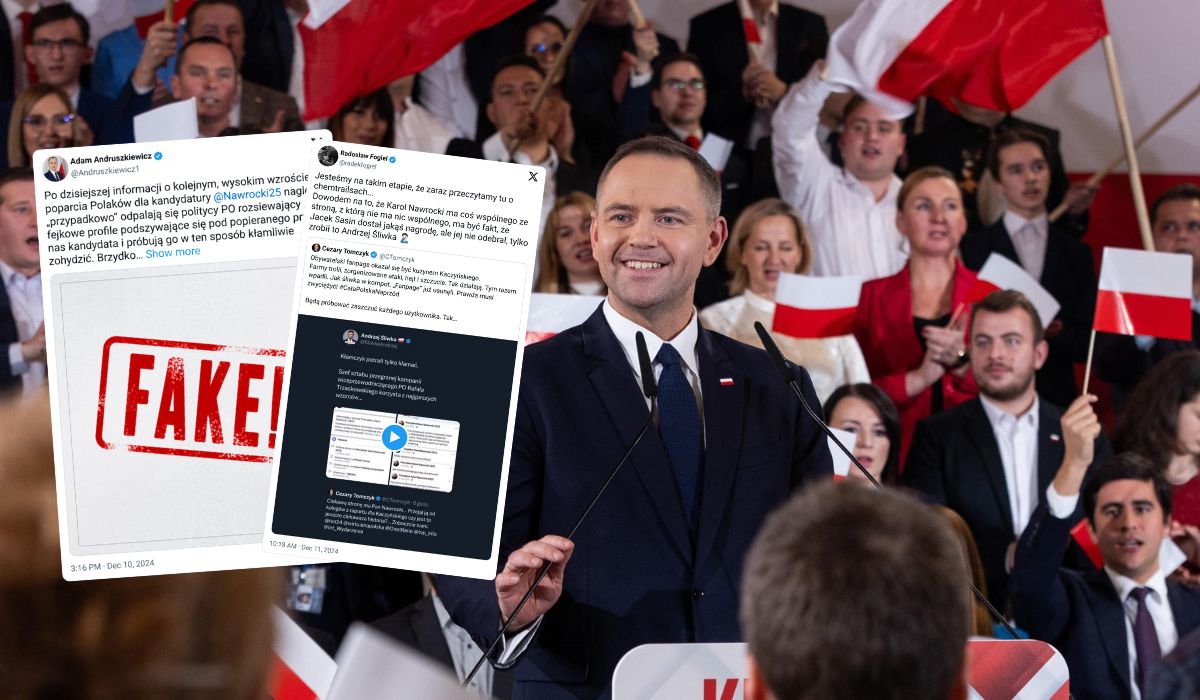 Posłowie PiS zaprzeczają, że farma lajków wspiera Nawrockiego, Tomczyk twierdzi, że jednak tak