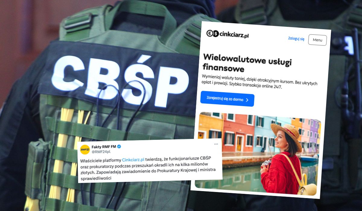 Właściciele Cinkciarz.pl twierdzą, że CBŚP podczas przeszukań ukradło im kilka milionów złotych