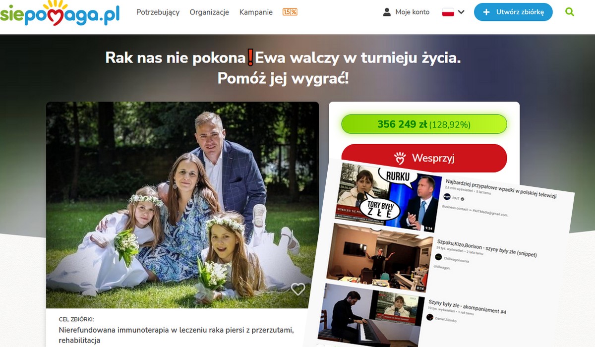 Zbiórka na panią od "szyny były złe" udała się na 128%, a potrzebuje, bo walczy z rakiem