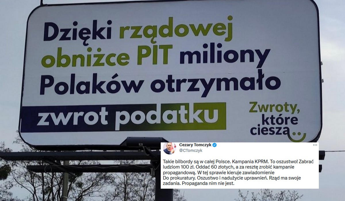 Poseł PO podsumowuje zwroty podatkowe "zabrać ludziom 100 zł, oddać 60 zł, a za resztę zrobić kampanię"