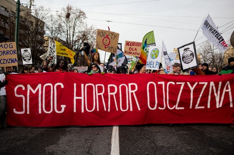 Marsz dla Klimatu w Katowicach. "Smog Horror, Ojczyzna"