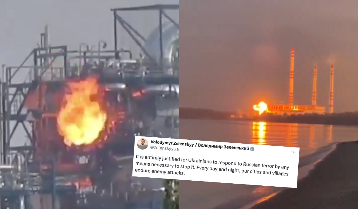 Ukraińskie drony zaatakowały Moskwę i doprowadziły do pożaru rafinerii