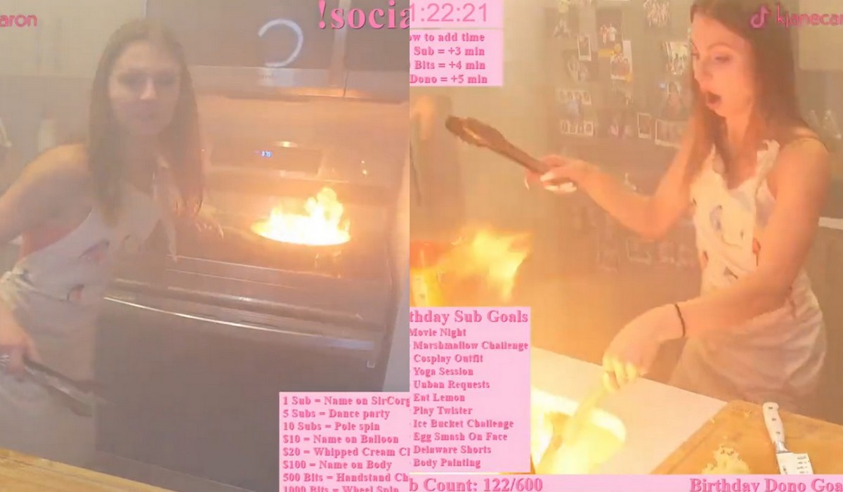 Streamerka prawie spaliła siebie i swój dom podczas live'a z gotowania na Twitchu