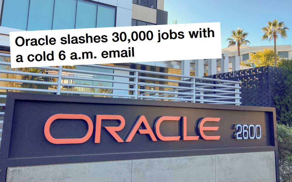 Oracle zwolniło za jednym zamachem 30000 osób bez ostrzeżenia