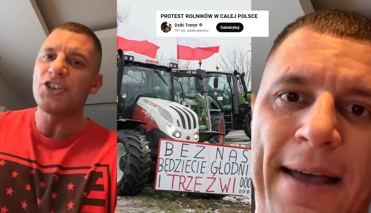 Dziki Trener oskarża eko-influencerki: gdzie wasze poparcie dla rolników?
