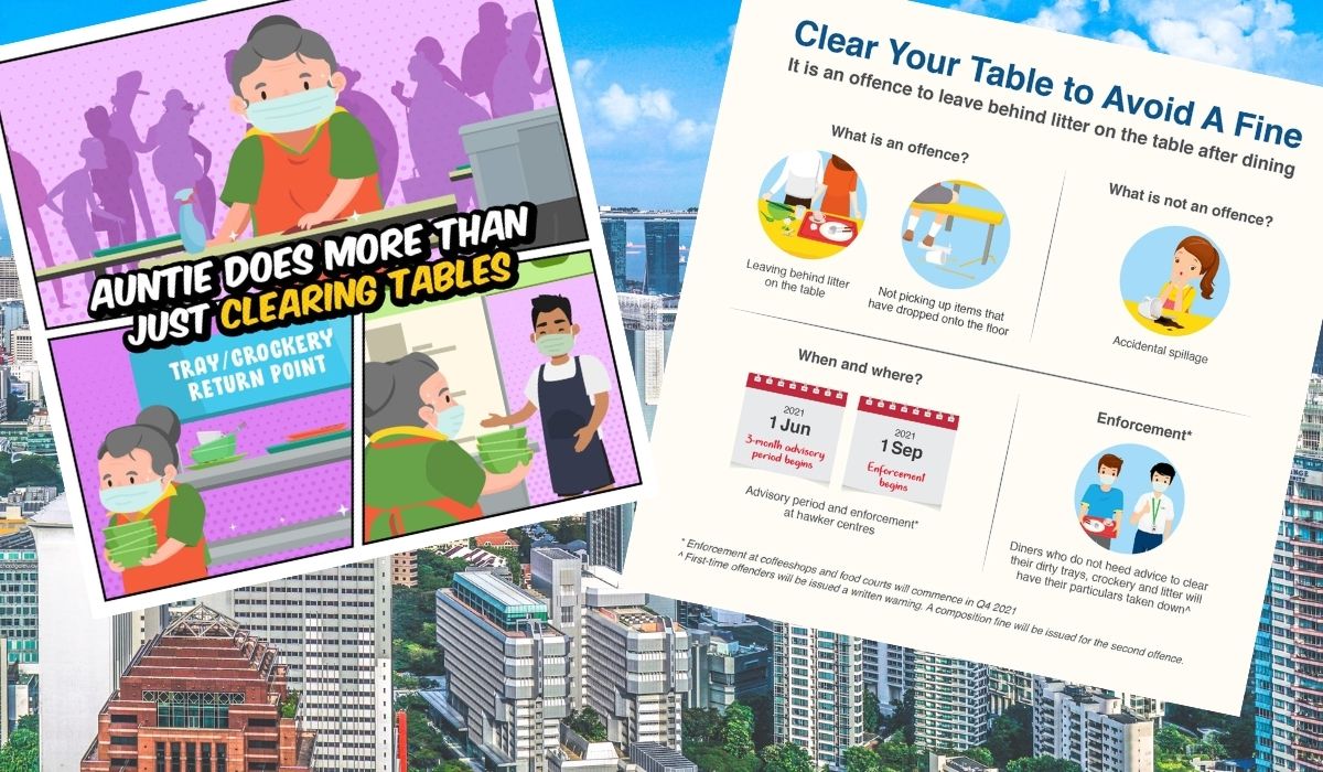 Singapur zdelegalizuje zostawianie syfu na stole po jedzeniu w punktach gastronomicznych