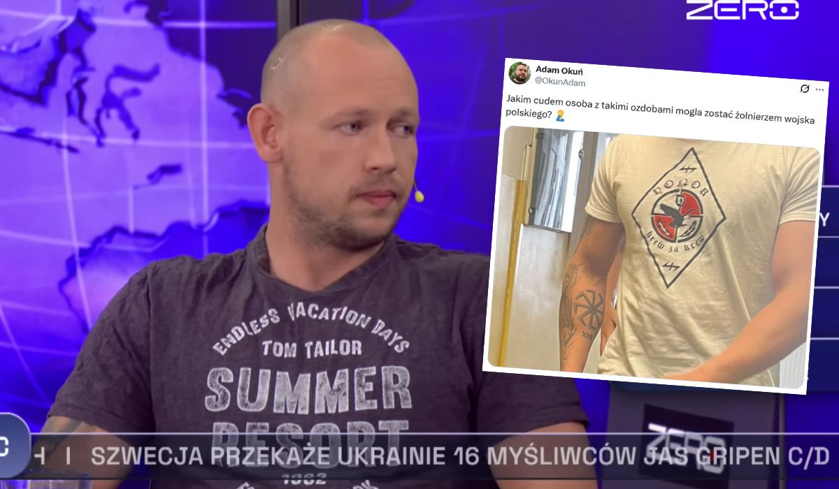 Uniewinniony żołnierz tłumaczy, że koszulkę założył pierwszą lepszą, ma ukraińskie korzenie, a imigranci byli zadowoleni