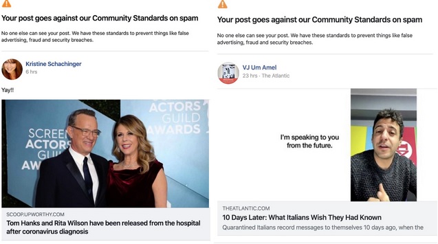 Facebook błędnie kasuje wpisy i artykuły, bo moderatorzy nie pracują a algorytm często się myli