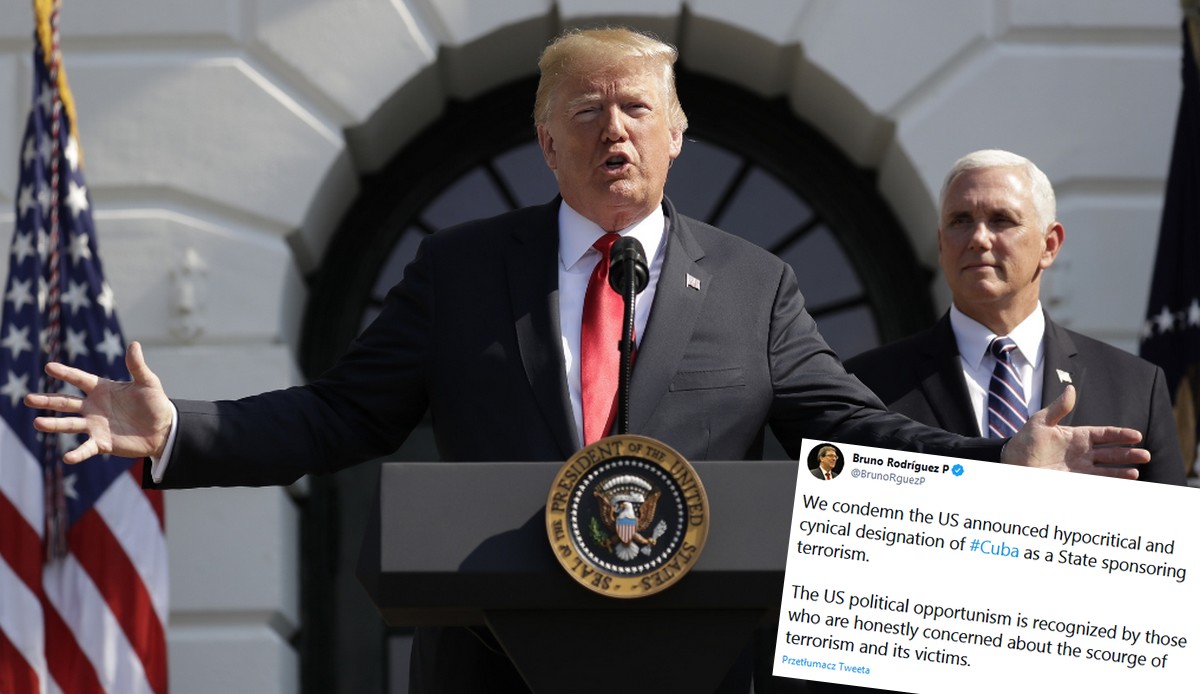 Administracja Trumpa w ostatniej chwili przywróciła Kubę na listę państw sponsorujących te*roryzm