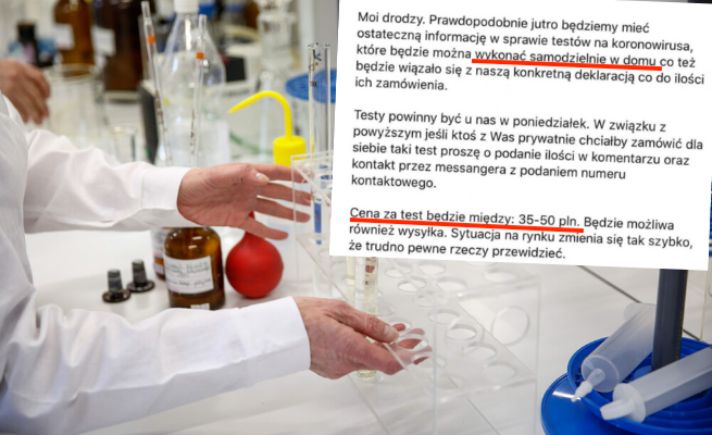 Trzebinia: kobieta chciała sprzedawać "domowe testy na koronowirusa", grozi jej do ośmiu lat więzienia