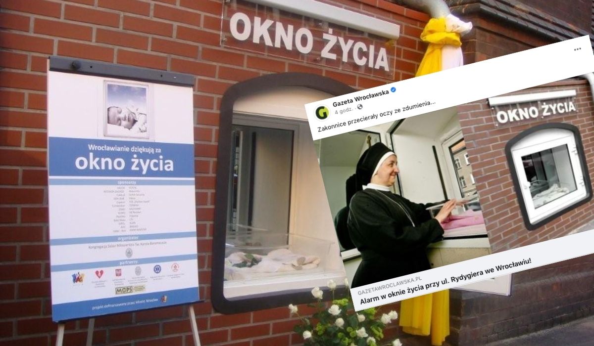 Wrocław: pijany jak księciunio facet poszedł spać do Okna Życia, jakimś cudem się zmieścił, a potem utknął