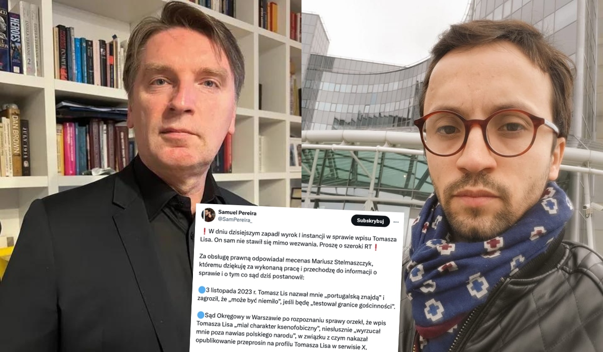 Sąd: Tomasz Lis ma przeprosić Samuela Pereirę za nazwanie go "portugalską znajdą"