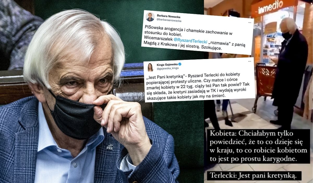 Wicemarszałek Terlecki czule do kobiety krytykującej politykę PiS: jest pani kretynką
