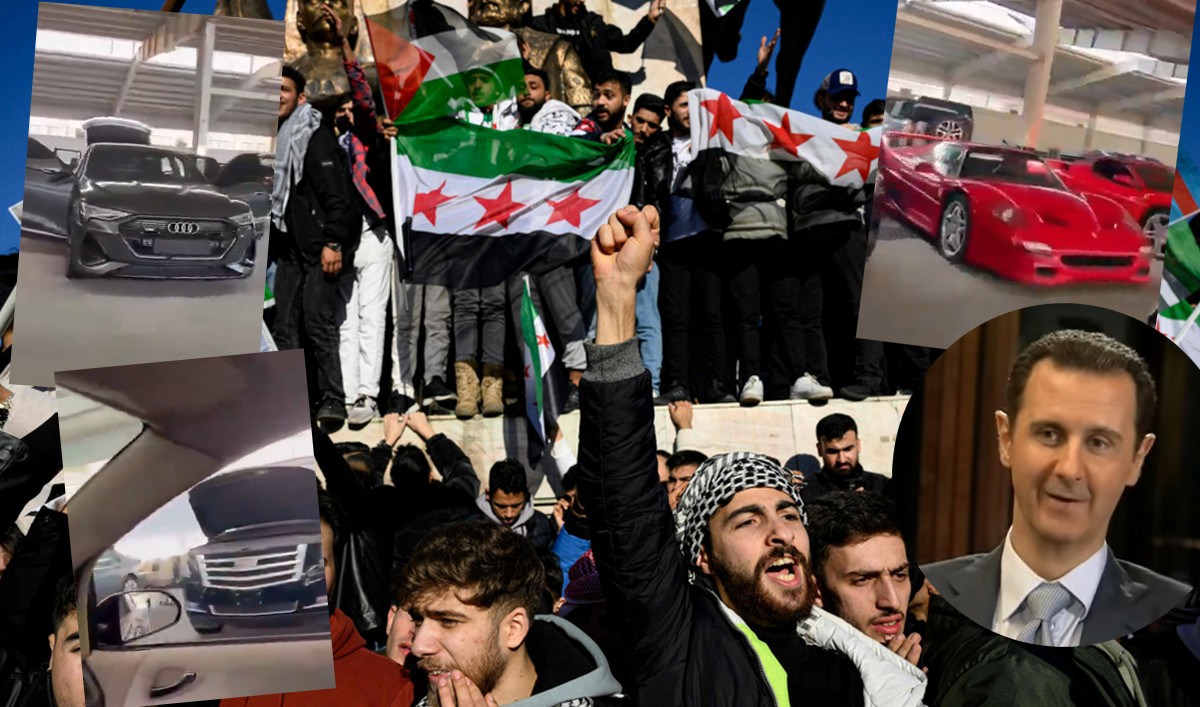 Syria: rebelianci wpadli do pałacu prezydenta i pokazali kolekcję jego luksusowych aut