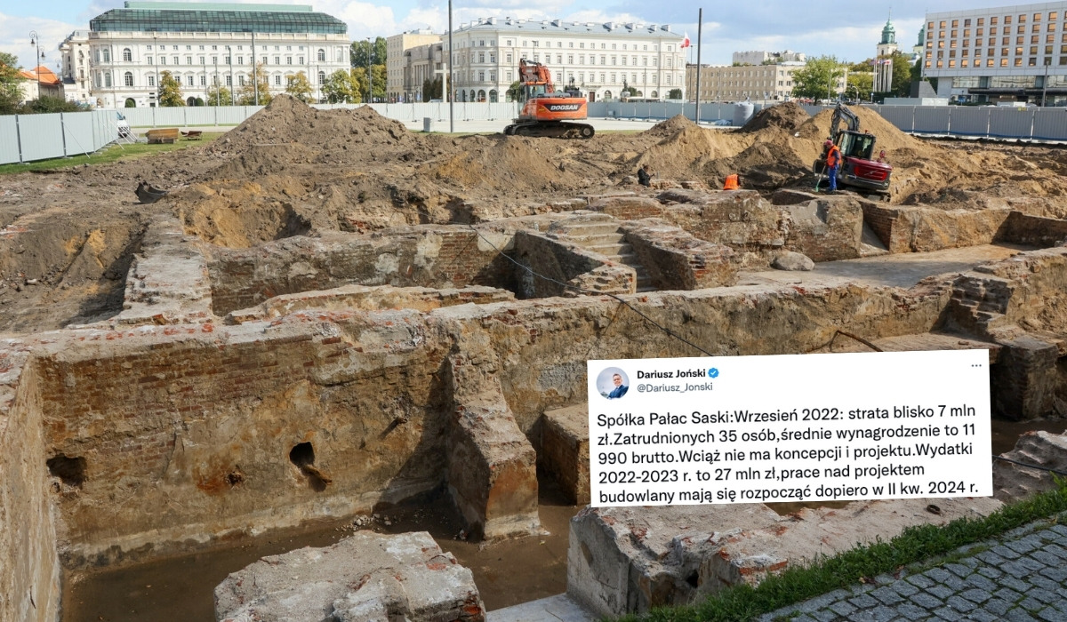 Spółka Pałac Saski wydała na pensje już ponad 5 mln zł, a nadal nie ma projektu odbudowy