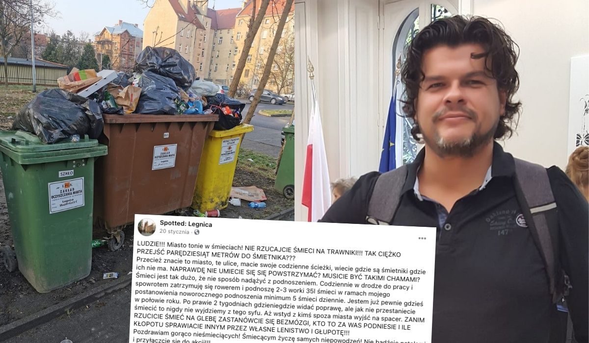 Legnica: radny chciał dać przykład i zaczął zbierać śmieci, urzędnicy zagrozili mu grzywną ¯\_(ツ)_/¯