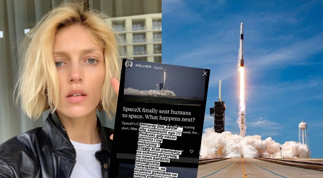 Anja Rubik krytykuje SpaceX Elona Muska: "miliardy dolarów, żeby zadowolić ego"